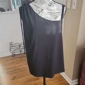 3/$25  Maurices  Black One Shoulder Sleeveless Top Cocktail